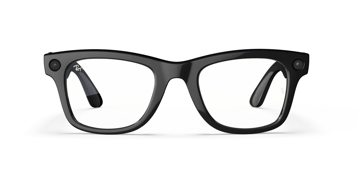 RAY-BAN | META WAYFARER Shiny Black – Clear Size 50