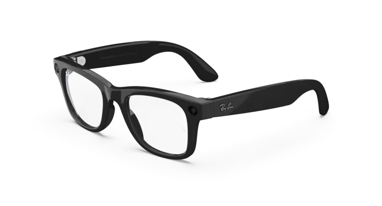 RAY-BAN | META WAYFARER Shiny Black – Clear Size 50